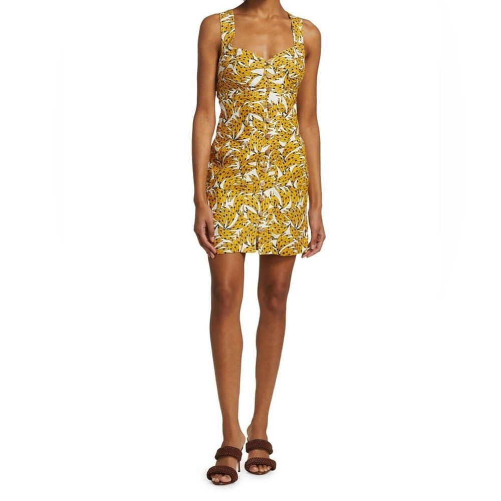 NWT Farm Rio linen spotted bananas dress - Picture 3 of 4